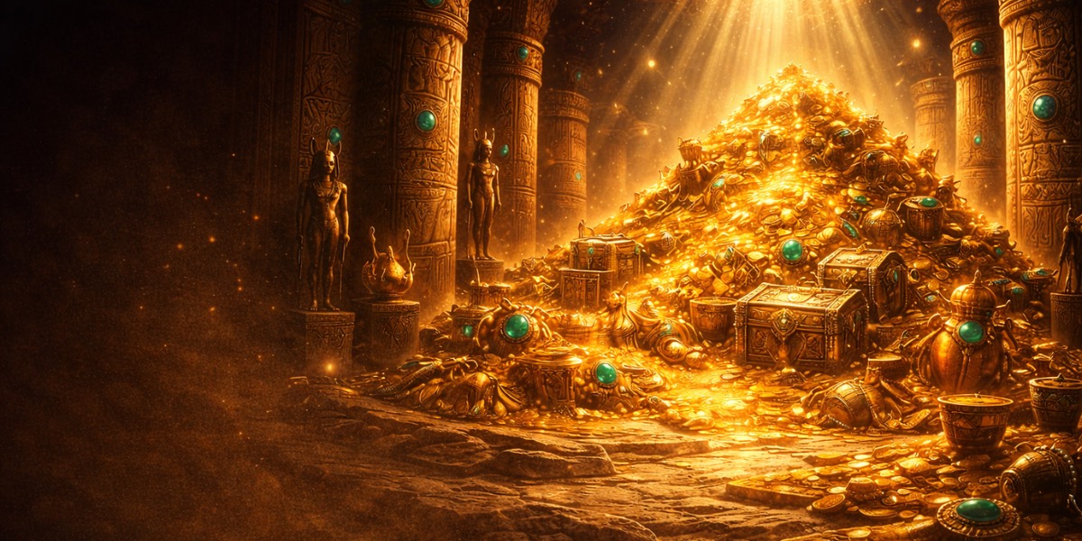 Schatzkammer mit Goldmünzen: Spielangebot von FelixSpin